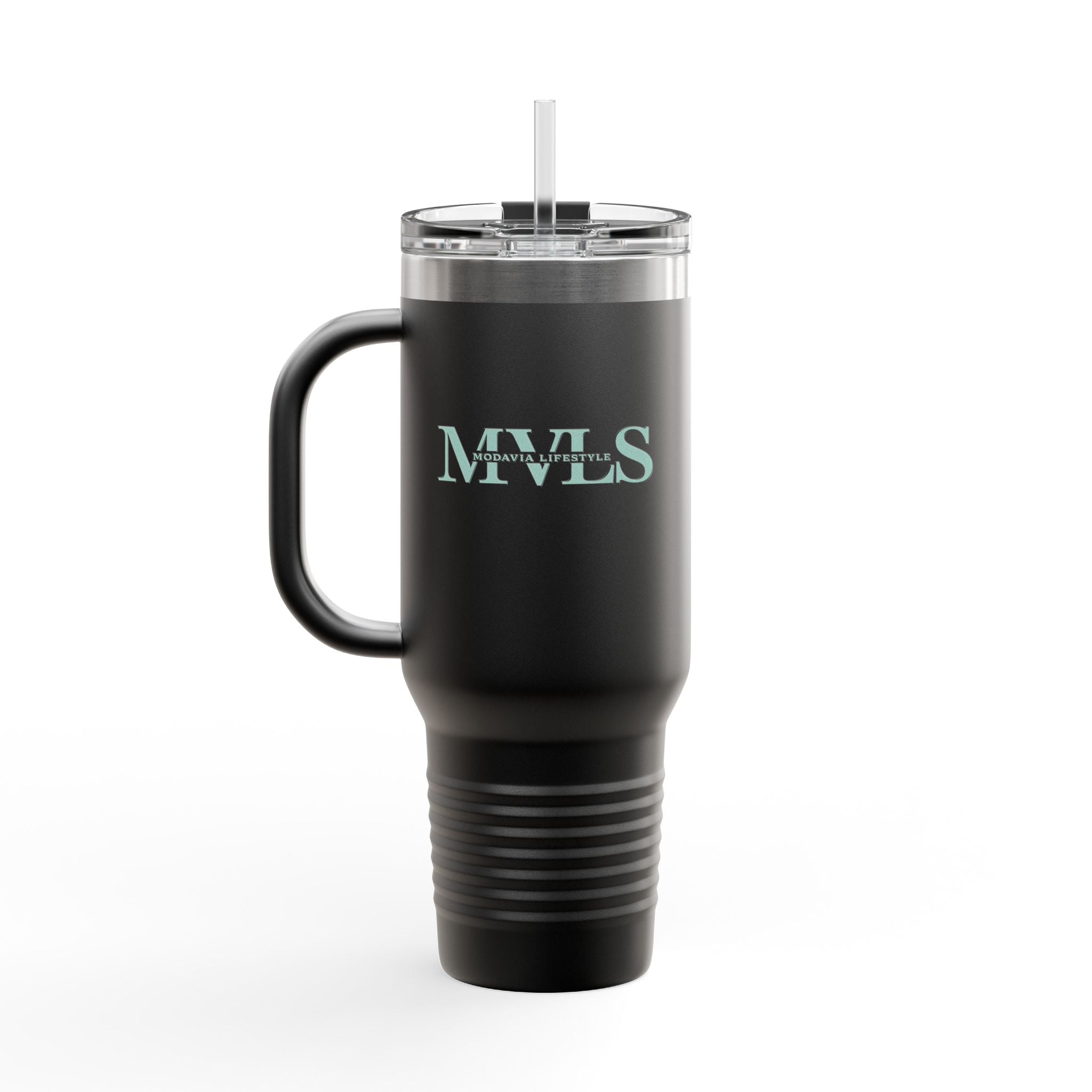 Teal and black Thermal Travel Vessel