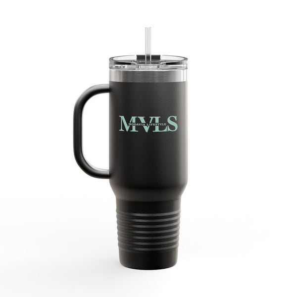 Teal and black Thermal Travel Vessel