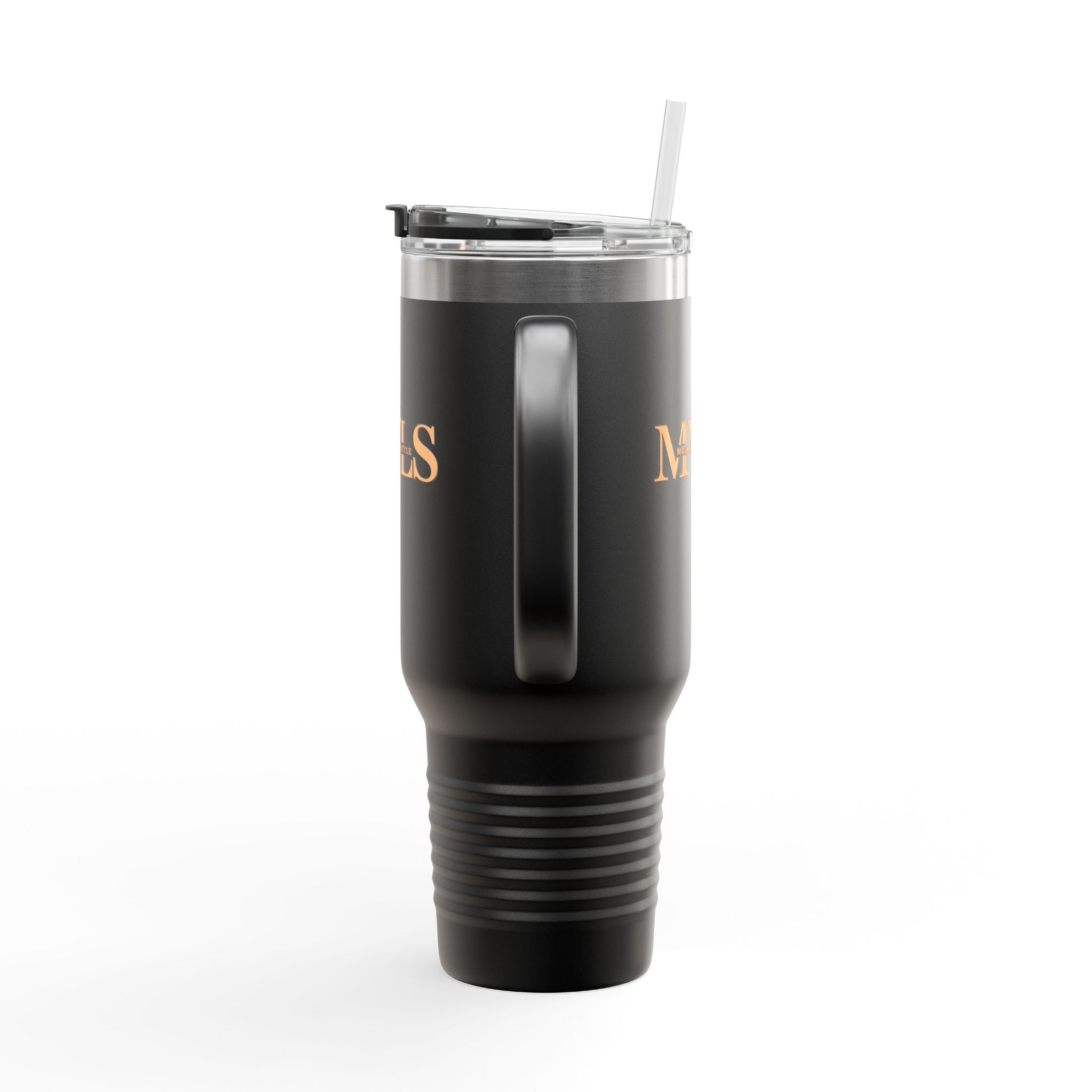 Orange and black Thermal Travel Vessel