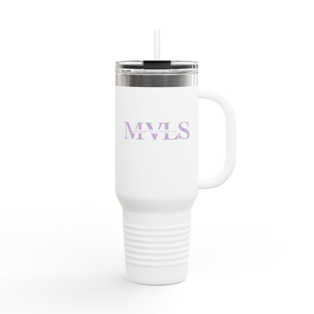Purple and white Thermal Travel Vessel