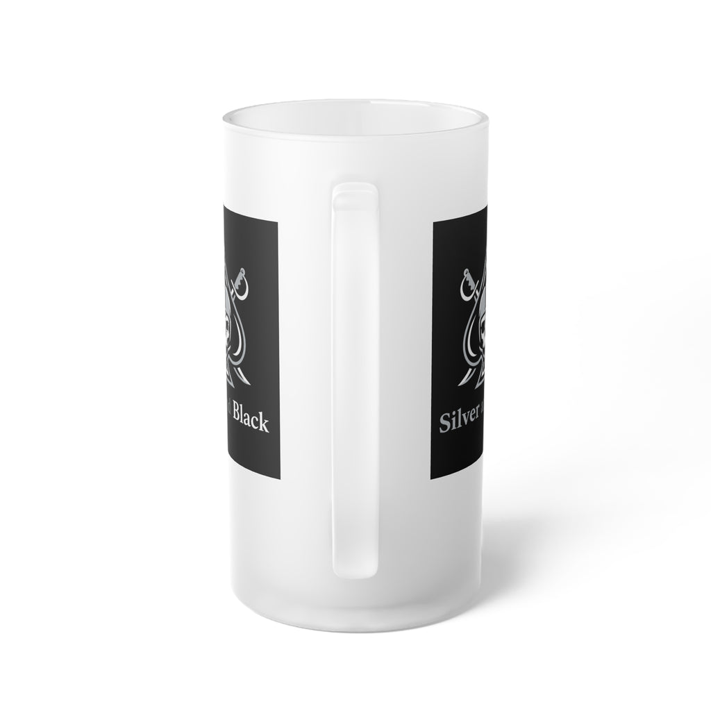 Silver and Black Beer Mug