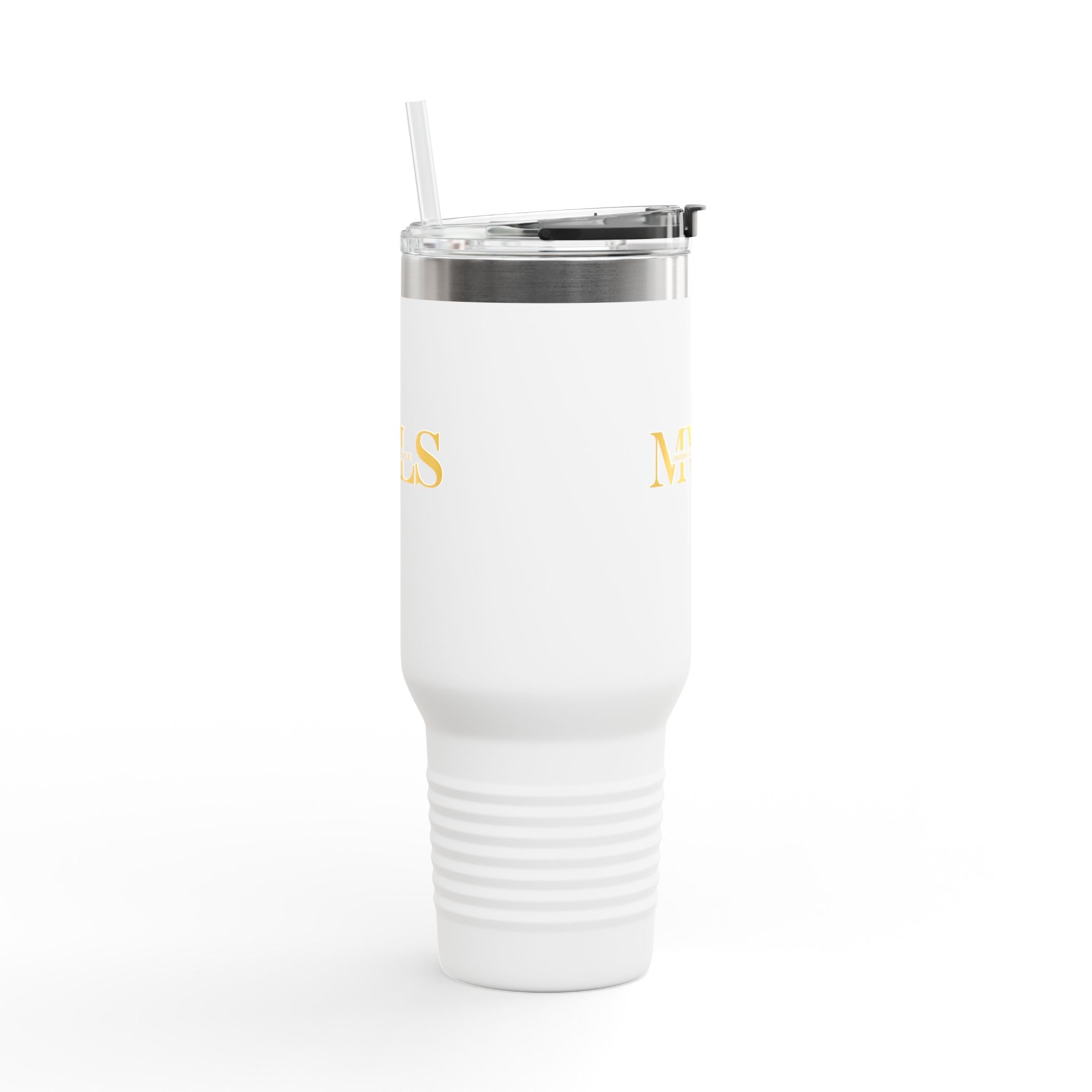 Mustard and white Thermal Travel Vessel