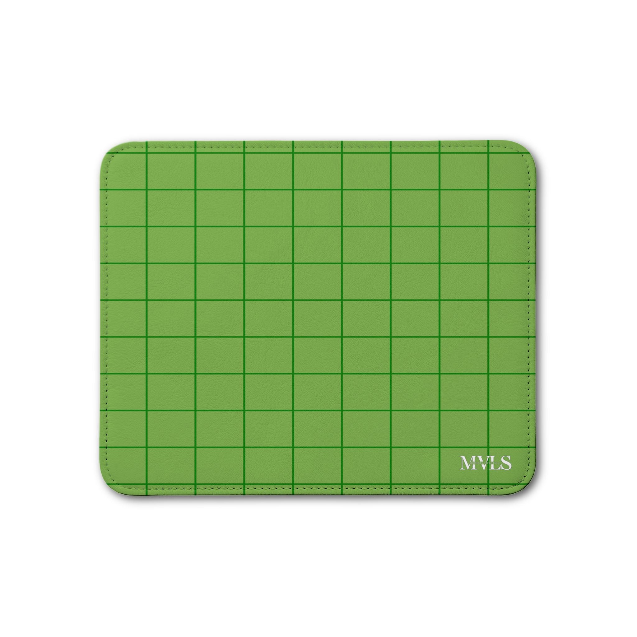 Green & Celadon Leather Placemat, 1pc