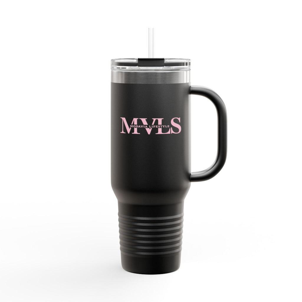 Pink and black Thermal Travel Vessel