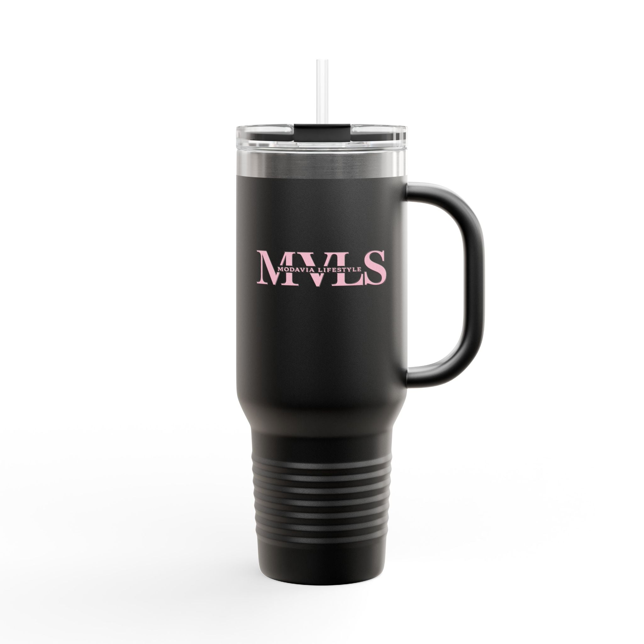 Pink and black Thermal Travel Vessel