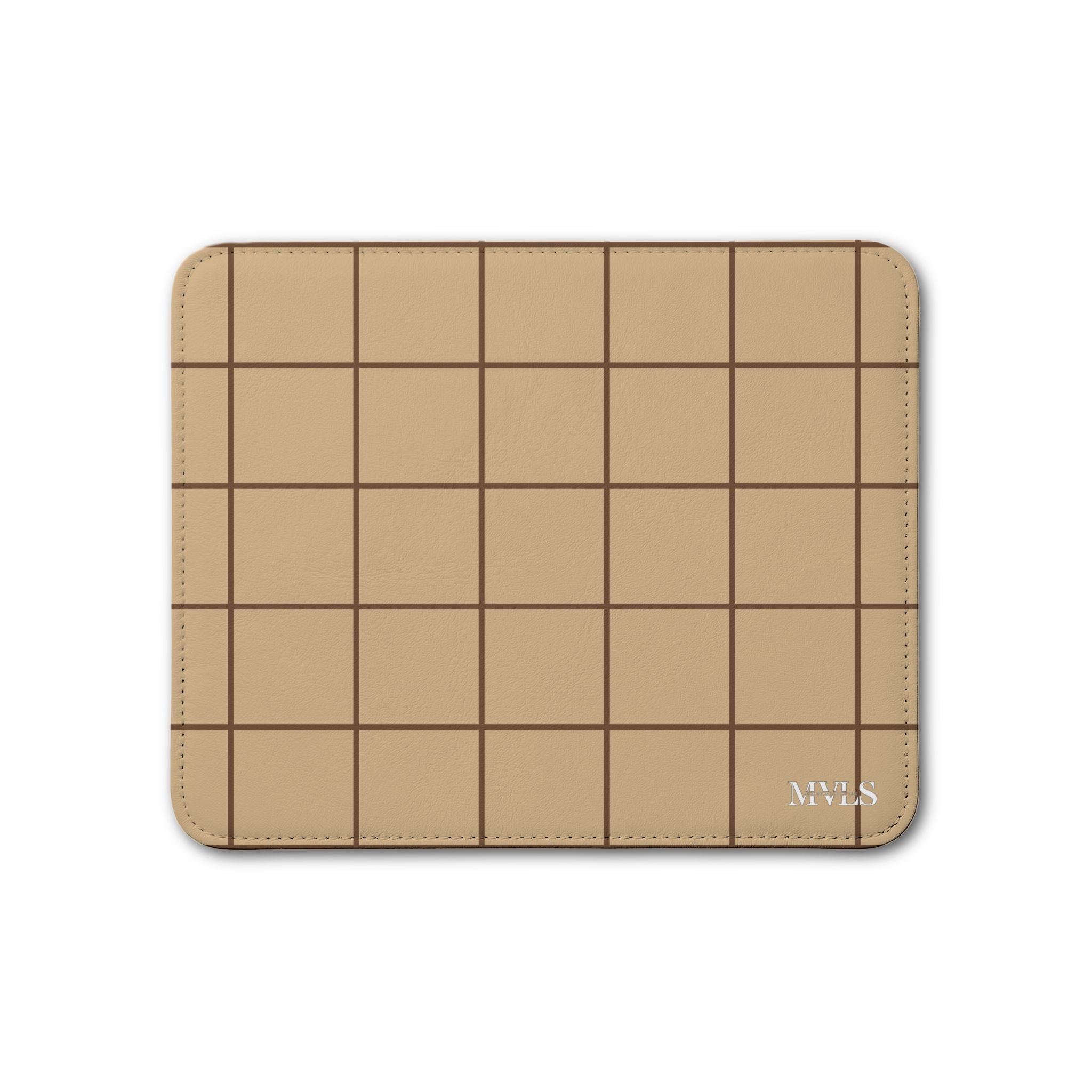 Brown & Tan Leather Placemat, 1pc