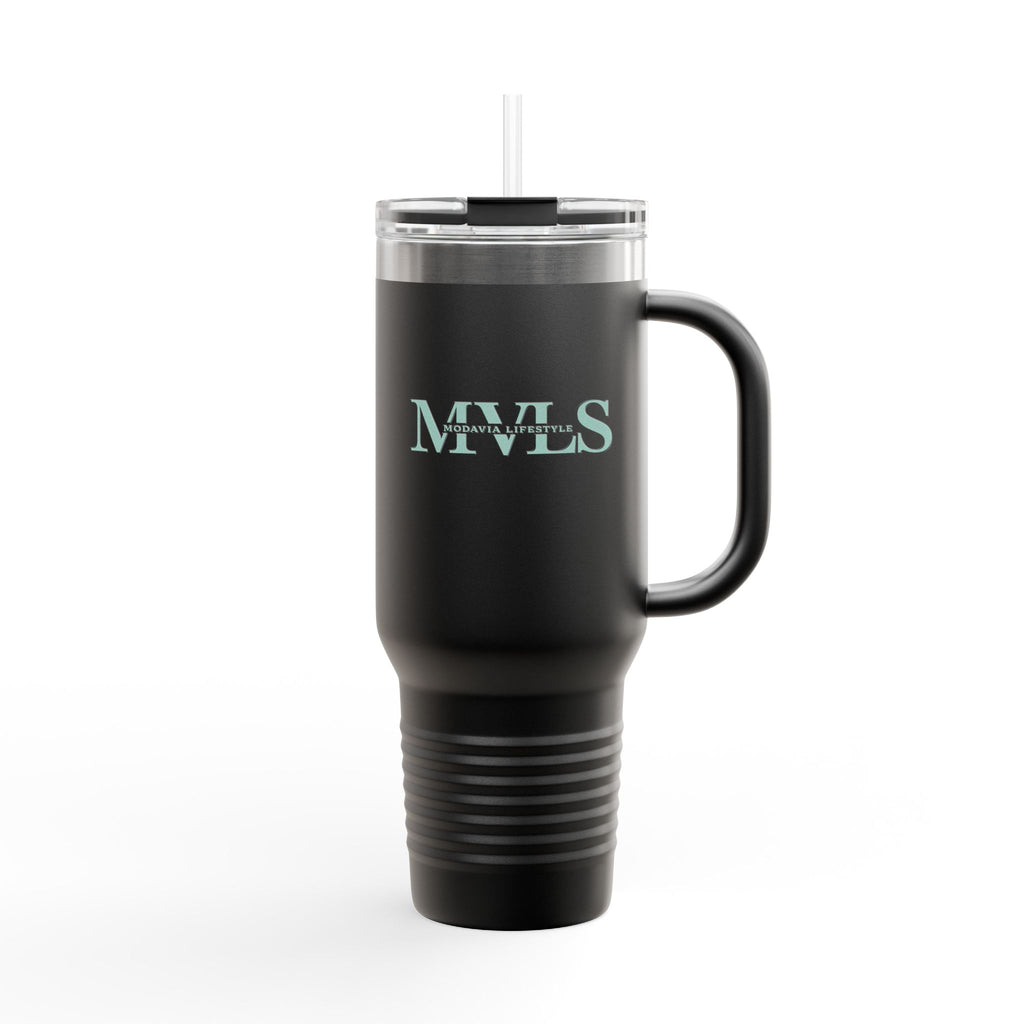 Teal and black Thermal Travel Vessel