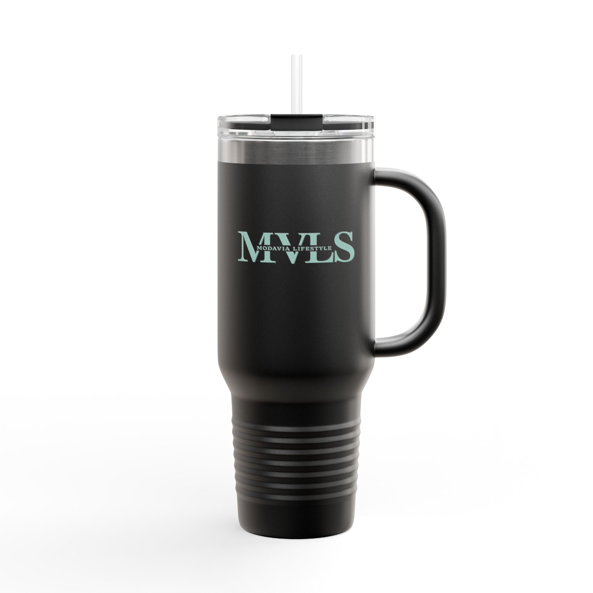 Teal and black Thermal Travel Vessel