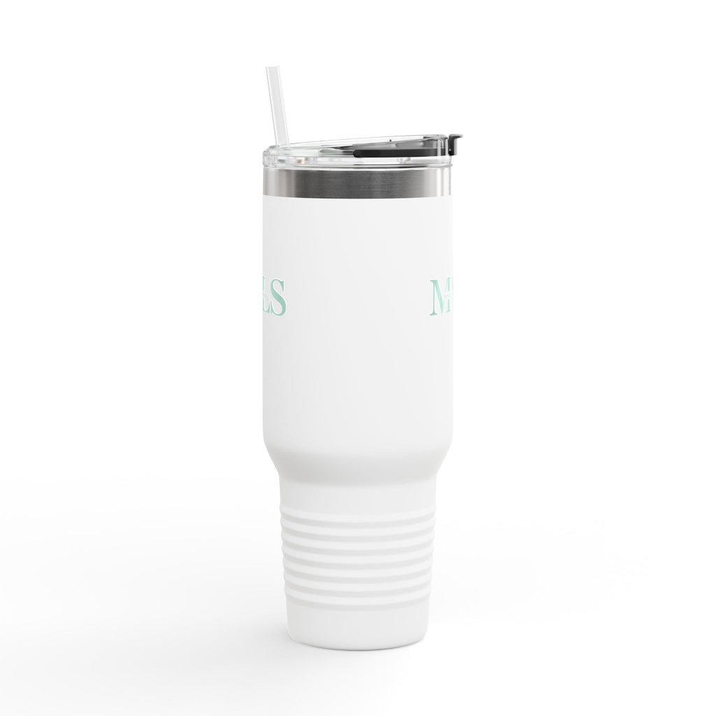 Teal and white Thermal Travel Vessel