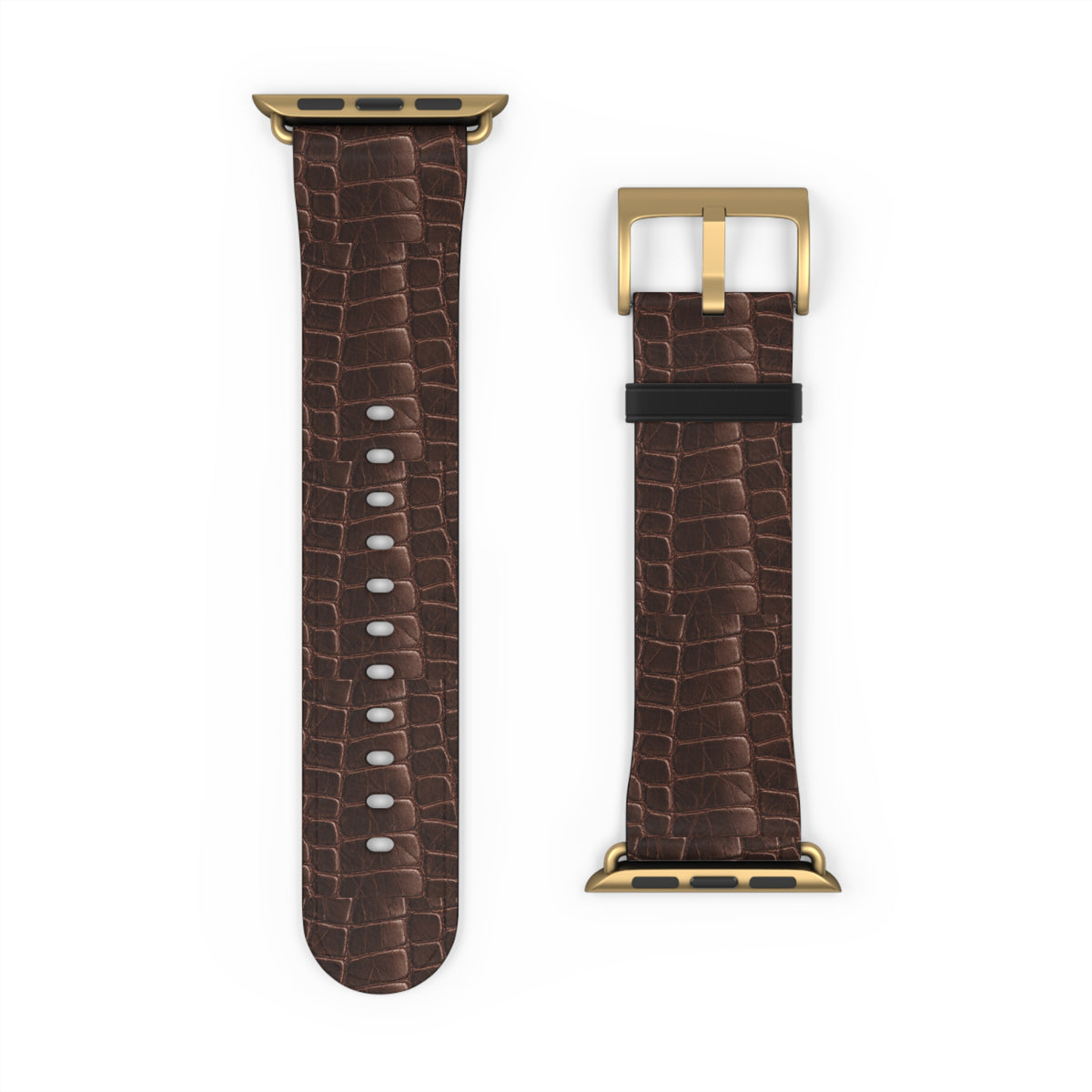 Correa Croc Scale Café Oscuro