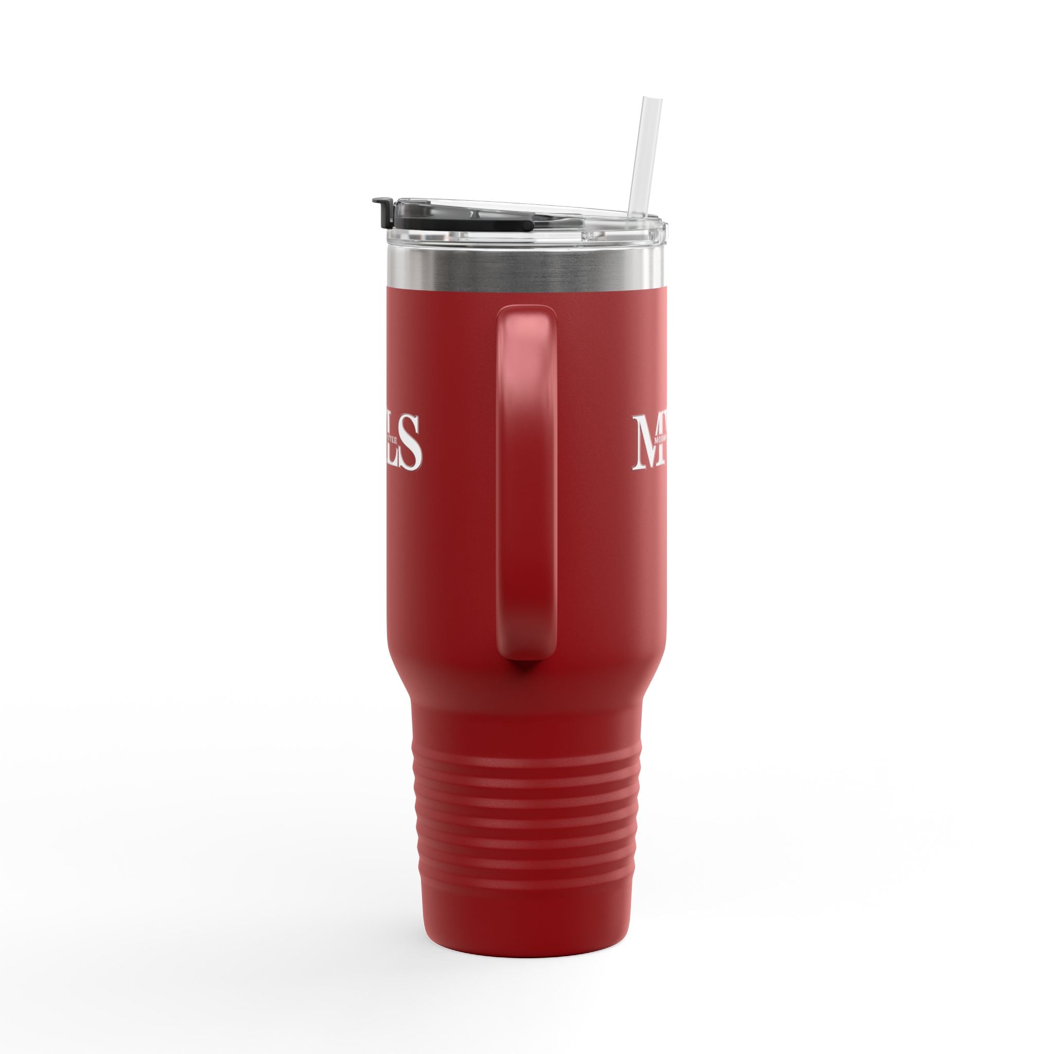 White and red Thermal Travel Vessel