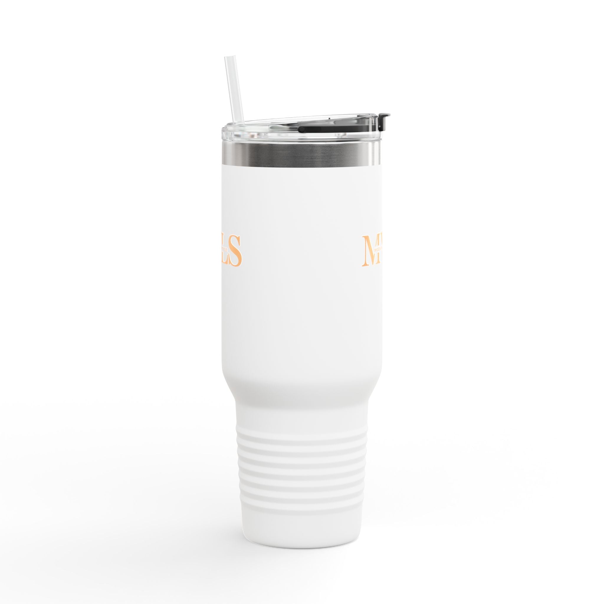 Orange and white Thermal Travel Vessel