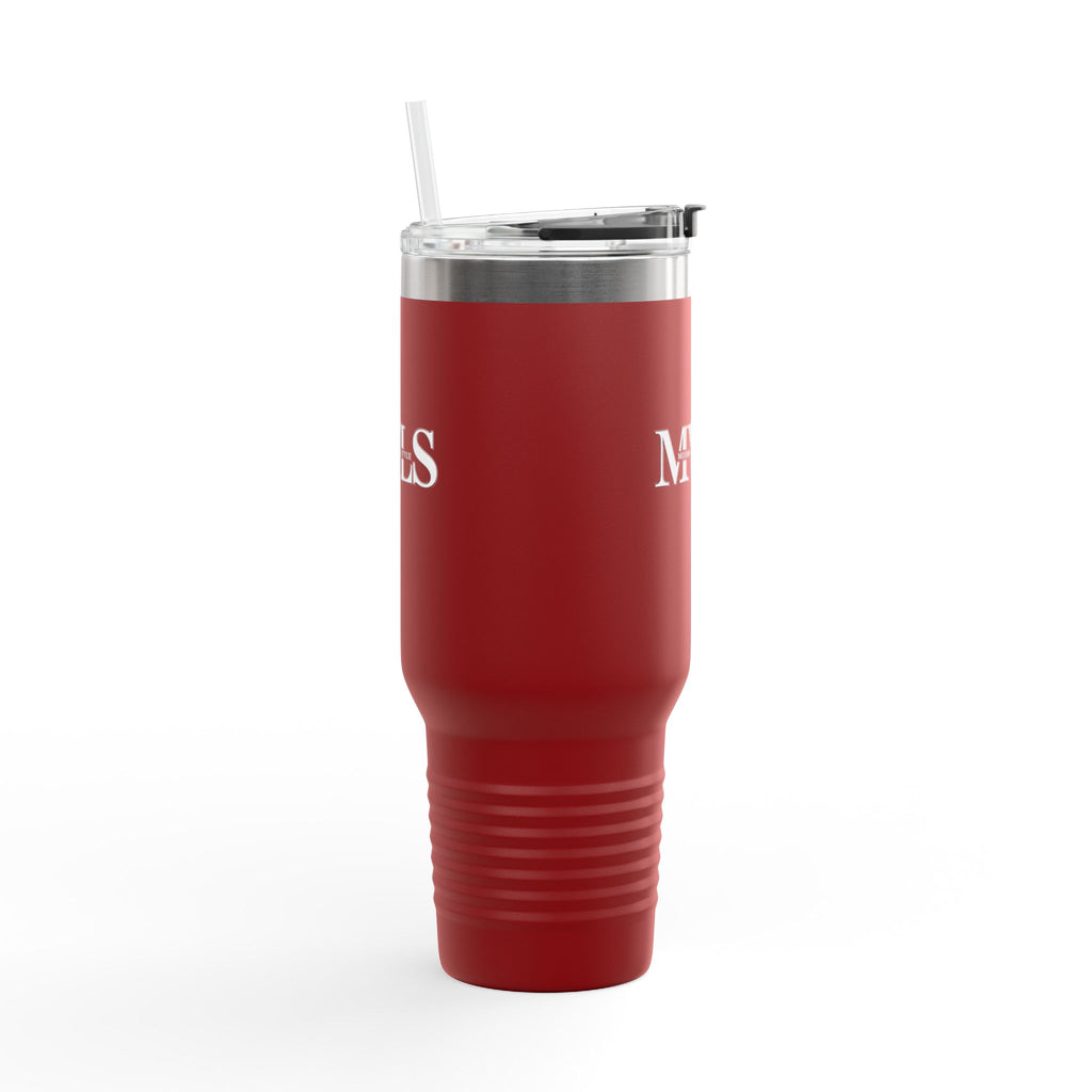 White and red Thermal Travel Vessel