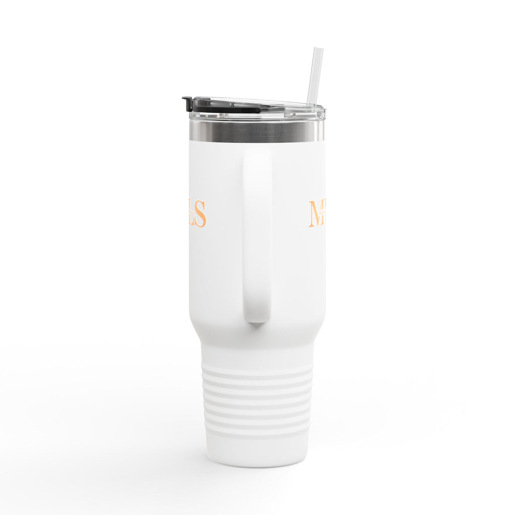 Orange and white Thermal Travel Vessel