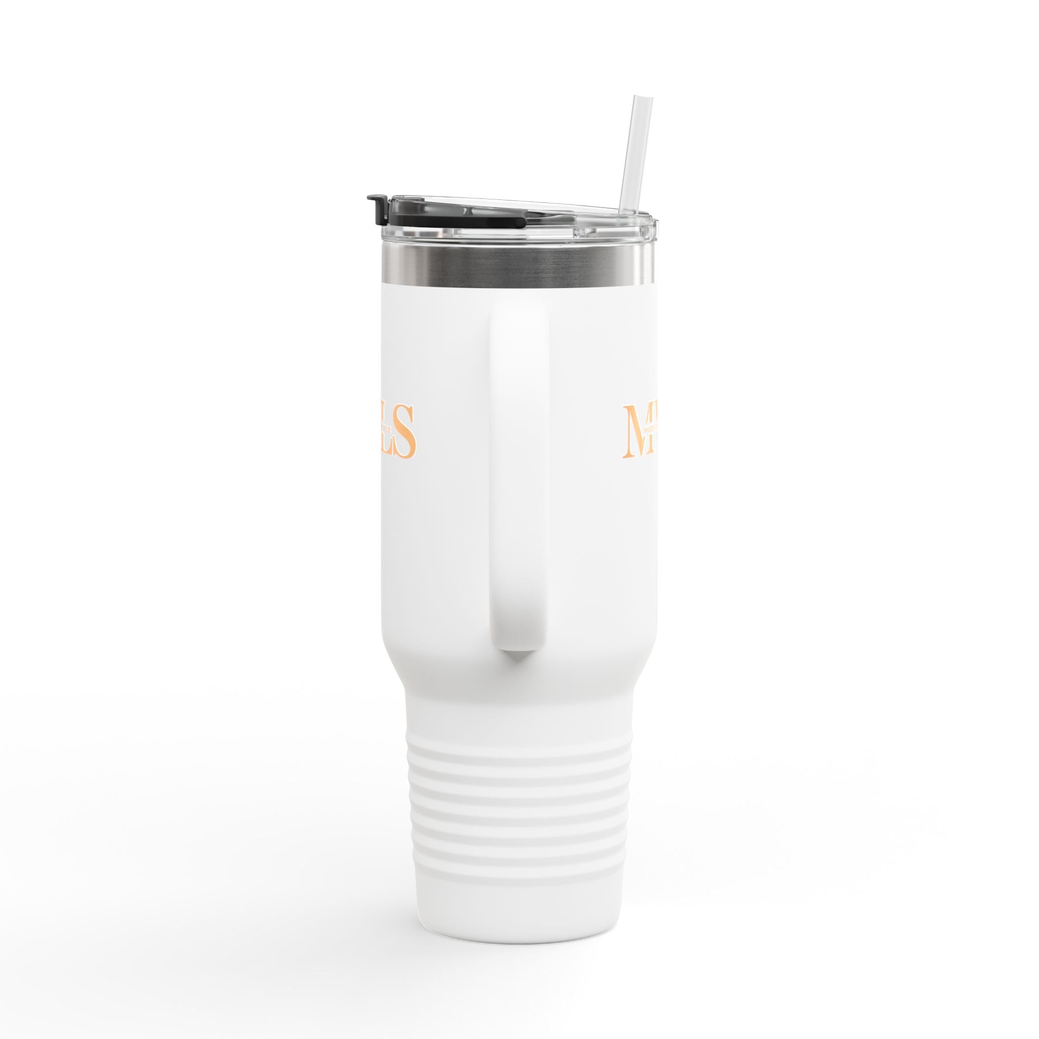 Orange and white Thermal Travel Vessel