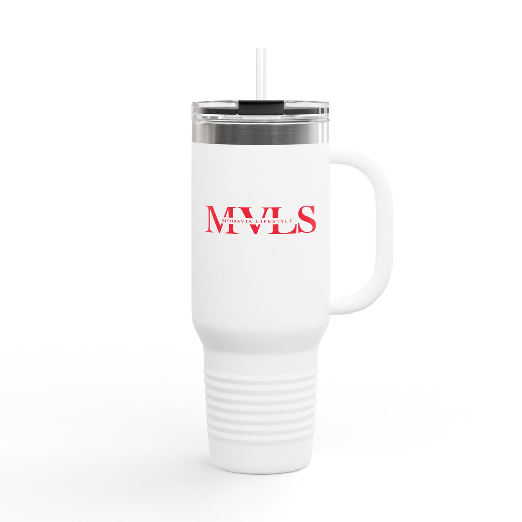 Red and white Thermal Travel Vessel
