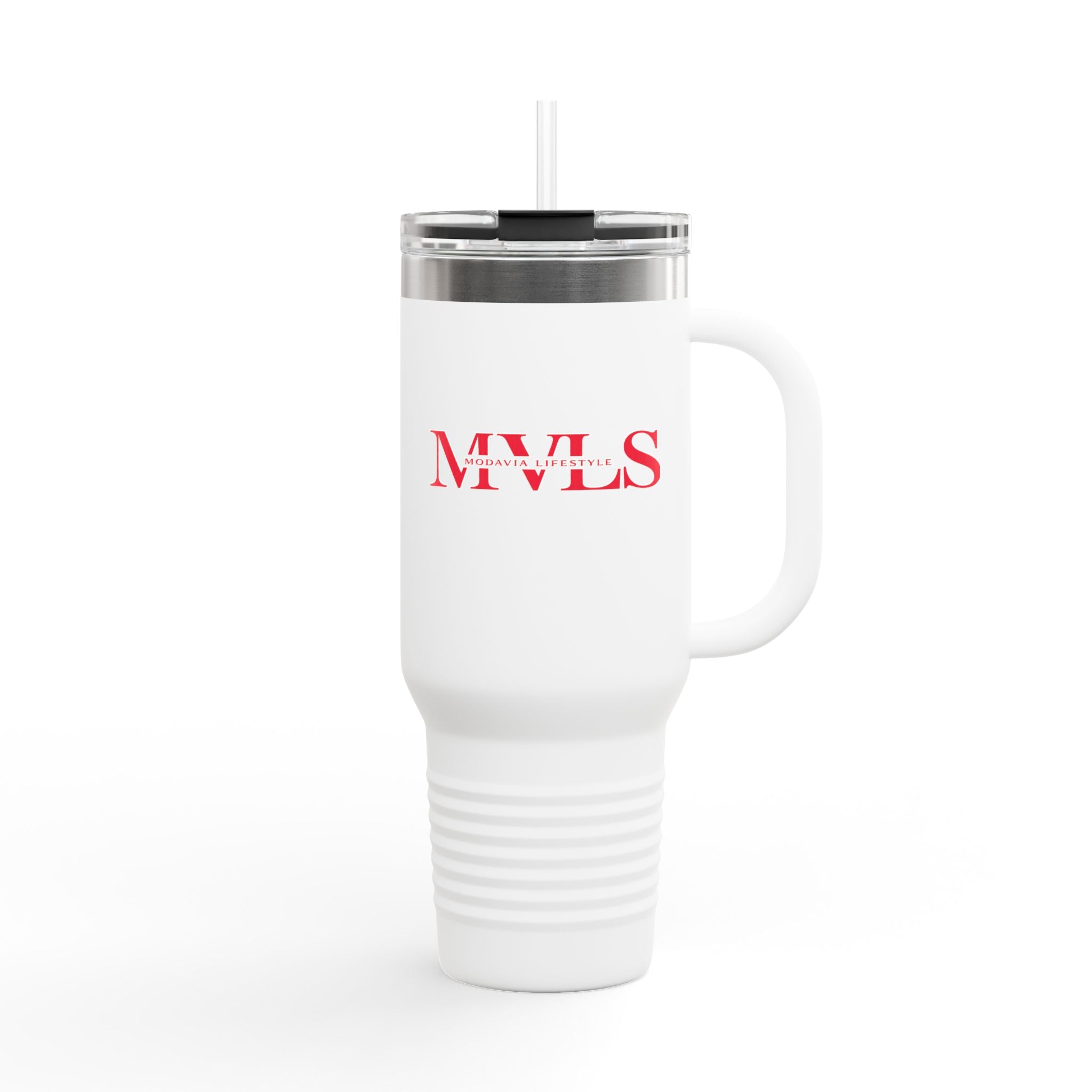 Red and white Thermal Travel Vessel