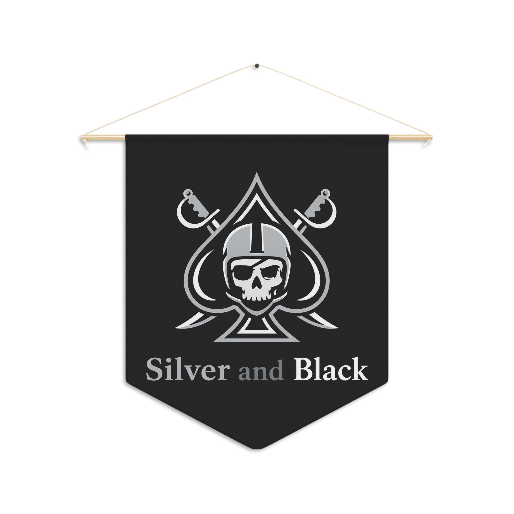 Silver and Black Pennant