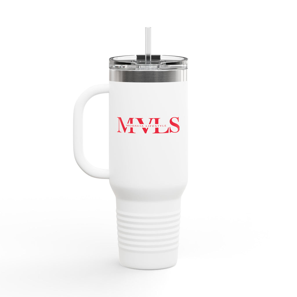 Red and white Thermal Travel Vessel