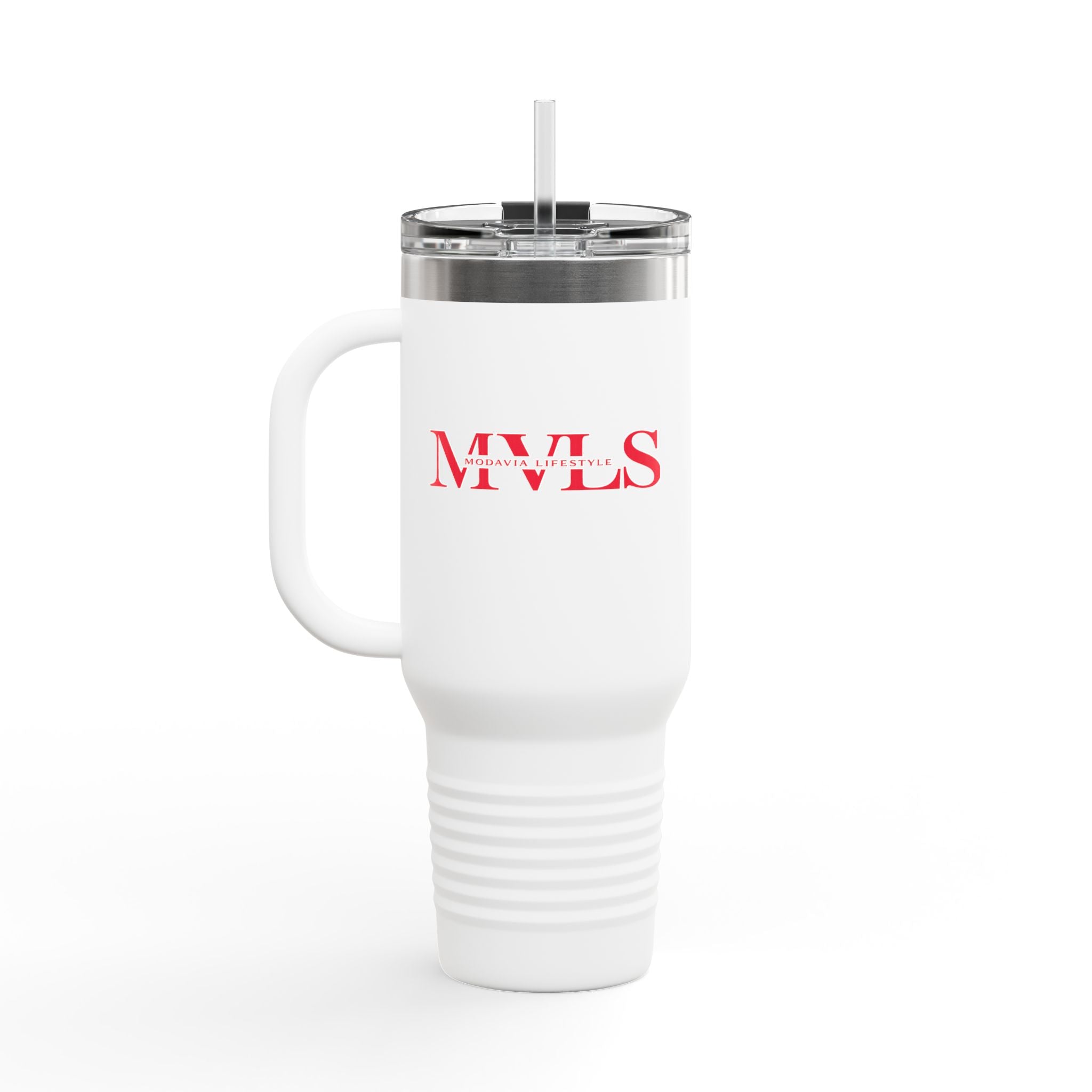 Red and white Thermal Travel Vessel