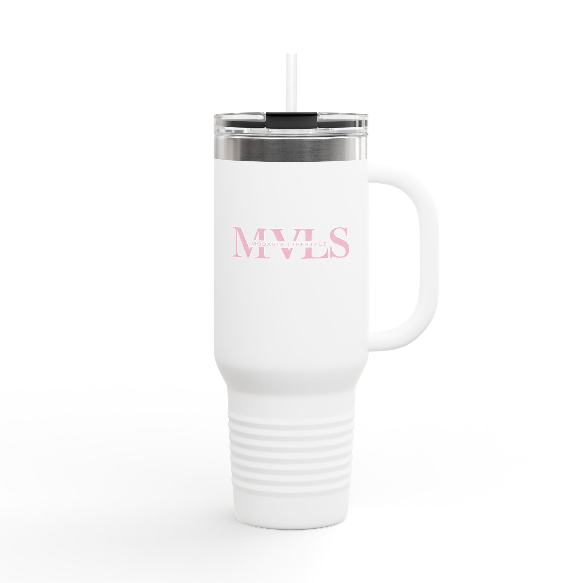 Pink and white Thermal Travel Vessel