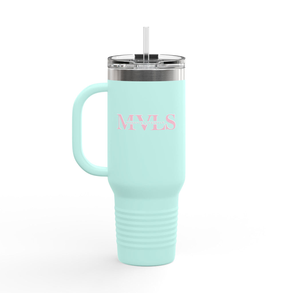 Pink and teal Thermal Travel Vessel