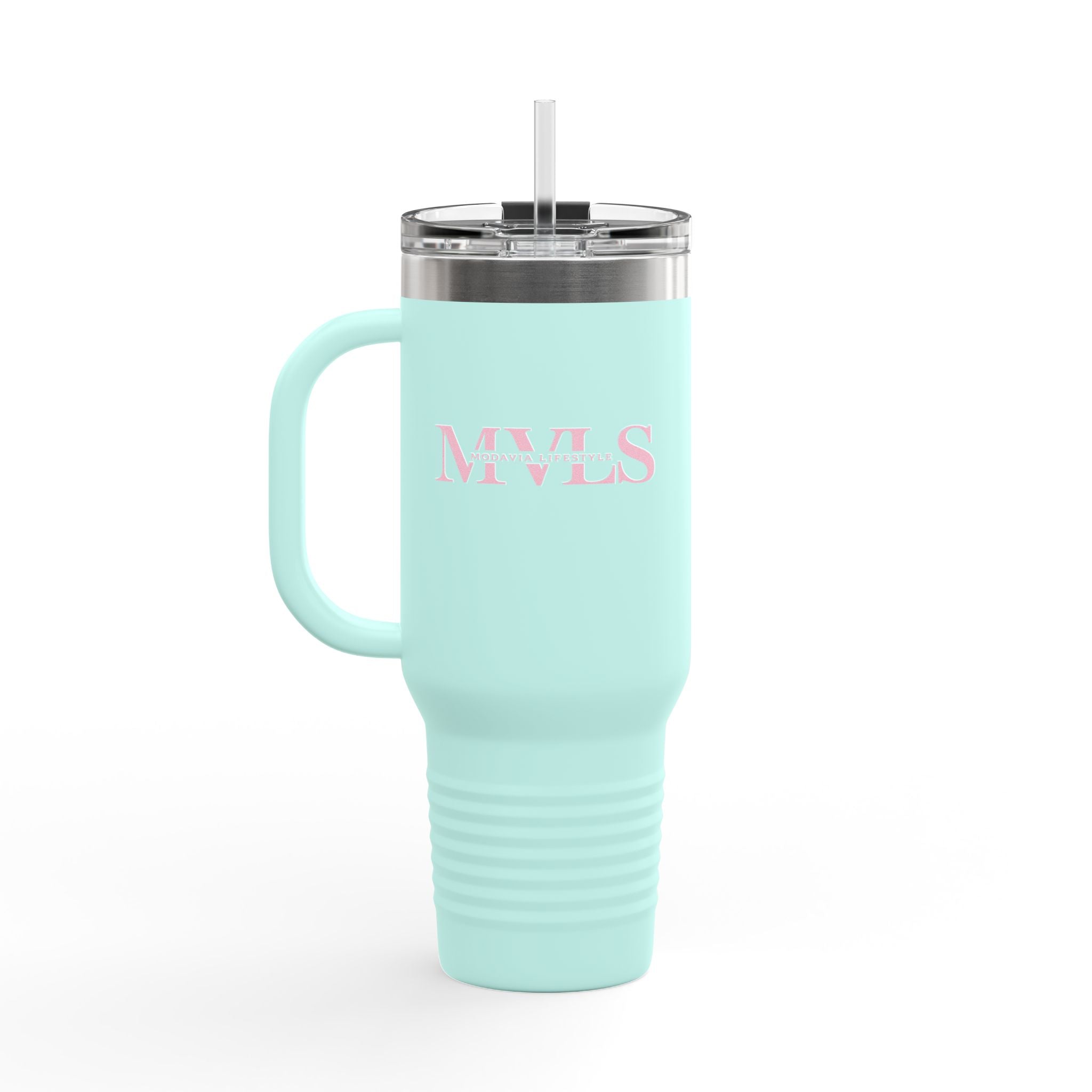 Pink and teal Thermal Travel Vessel