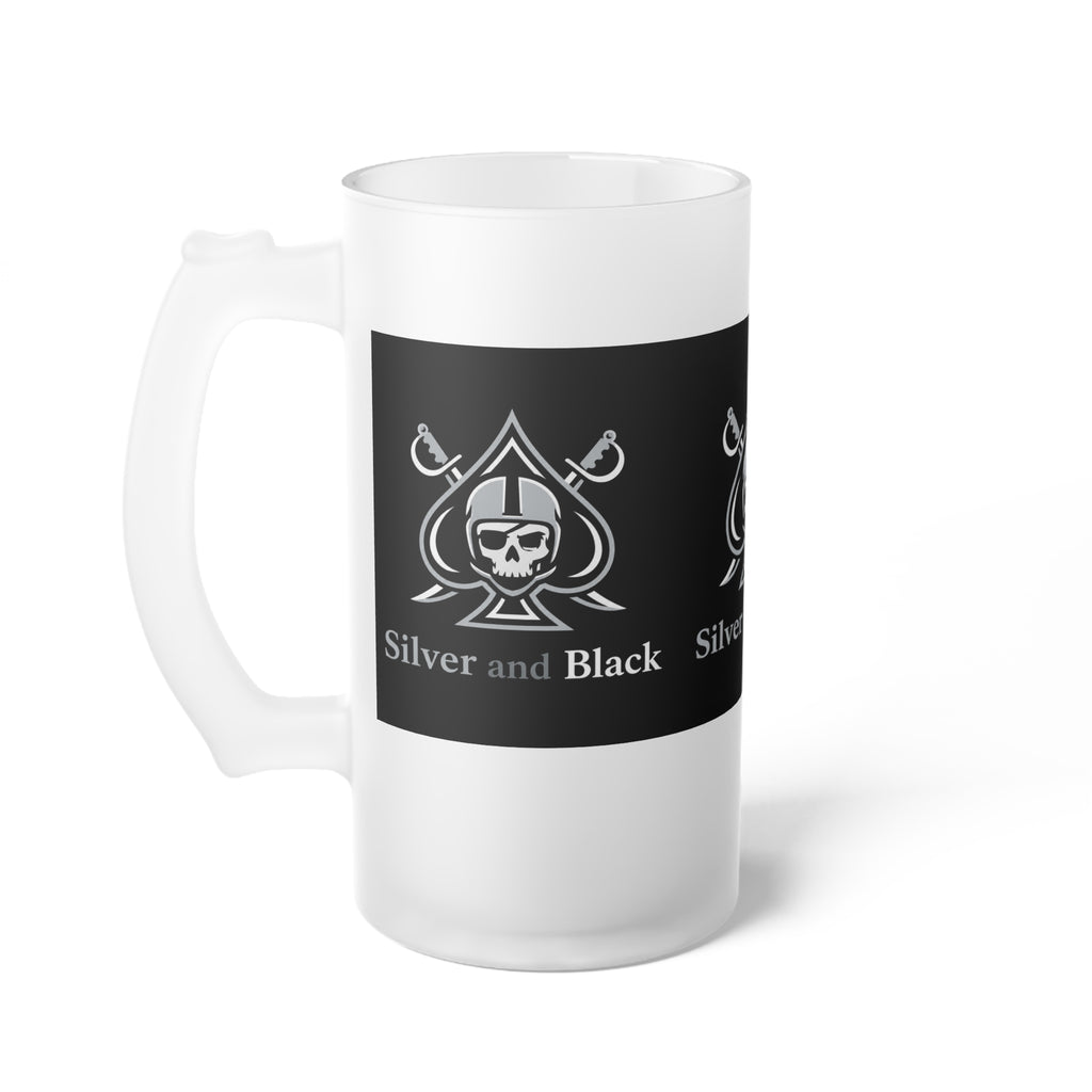 Silver and Black Beer Mug