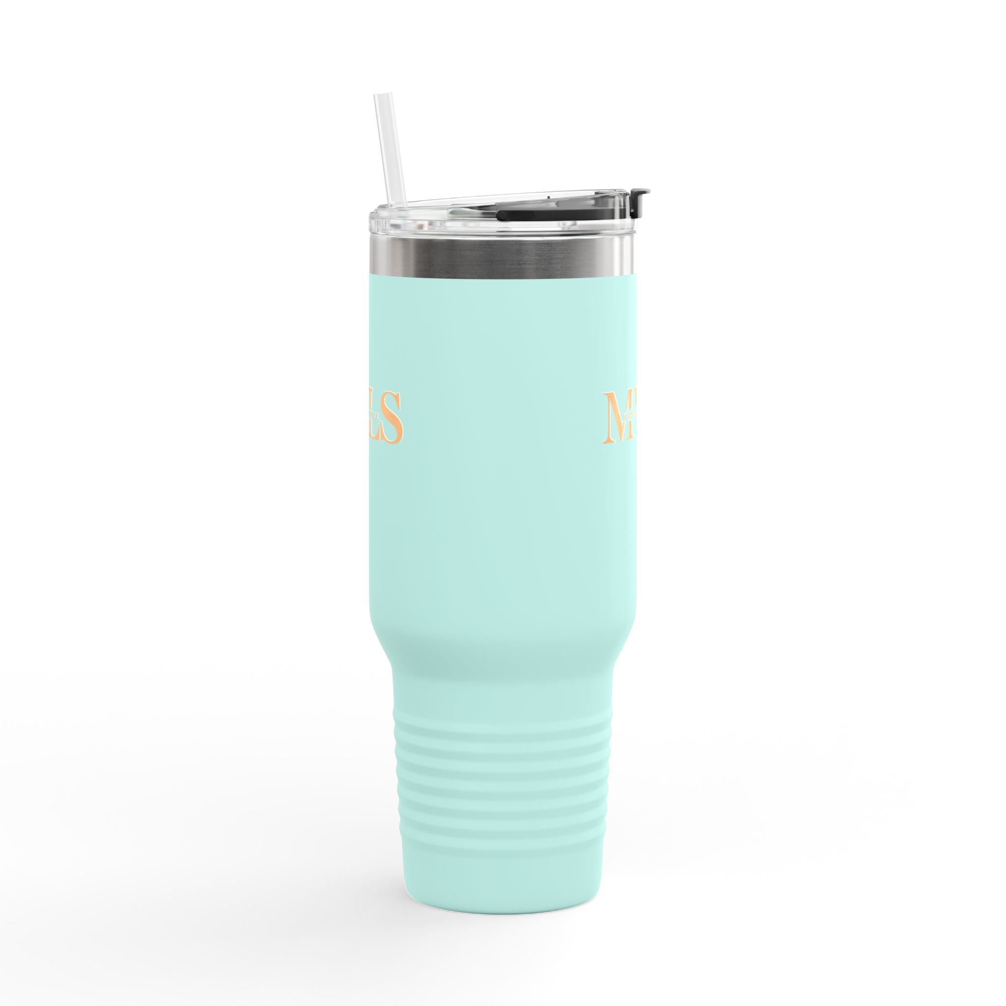 Orange and teal Thermal Travel Vessel