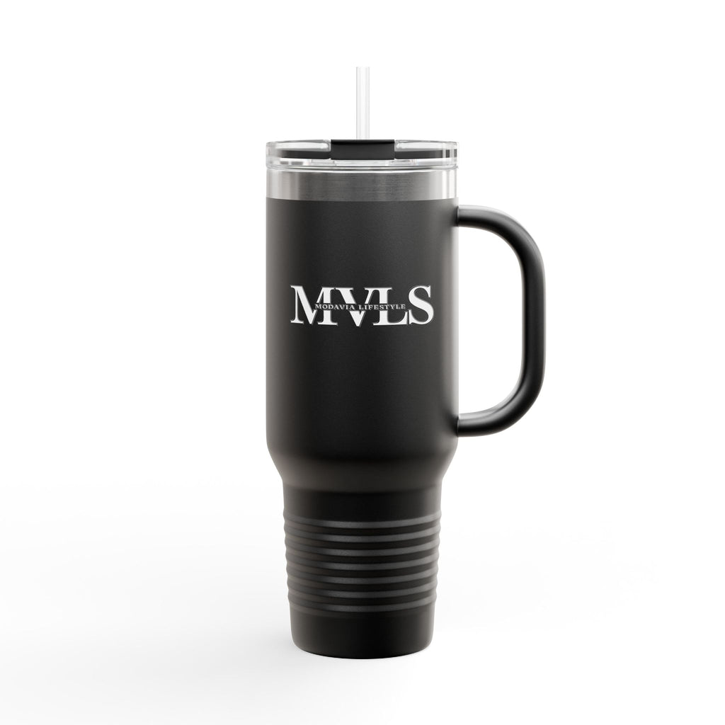 White and black Thermal Travel Vessel