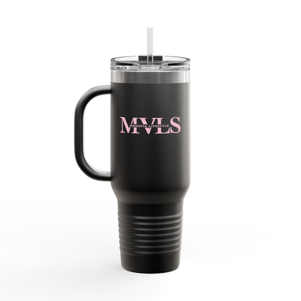 Pink and black Thermal Travel Vessel
