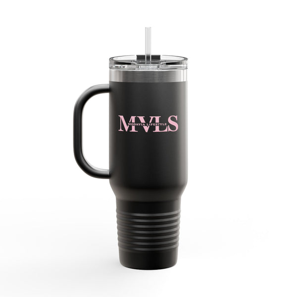 Pink and black Thermal Travel Vessel