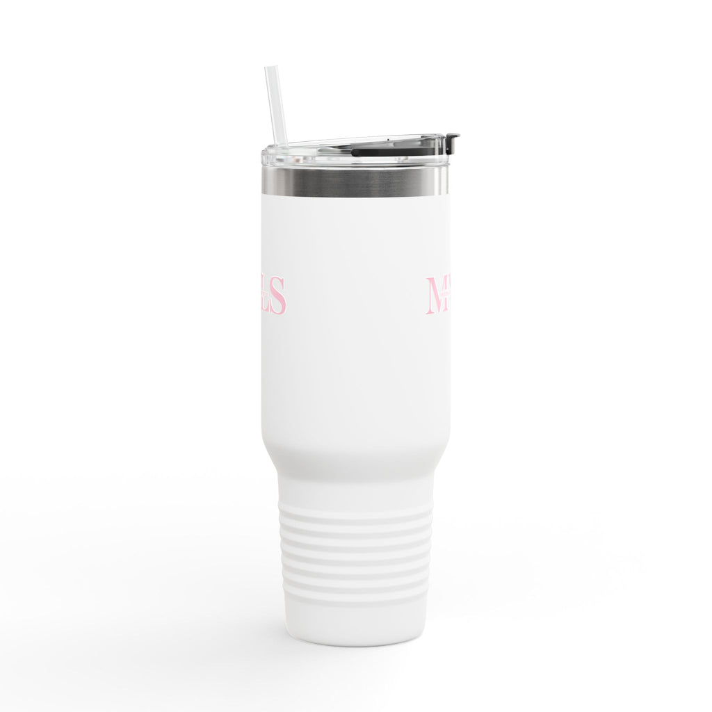 Pink and white Thermal Travel Vessel