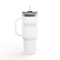 Teal and white Thermal Travel Vessel