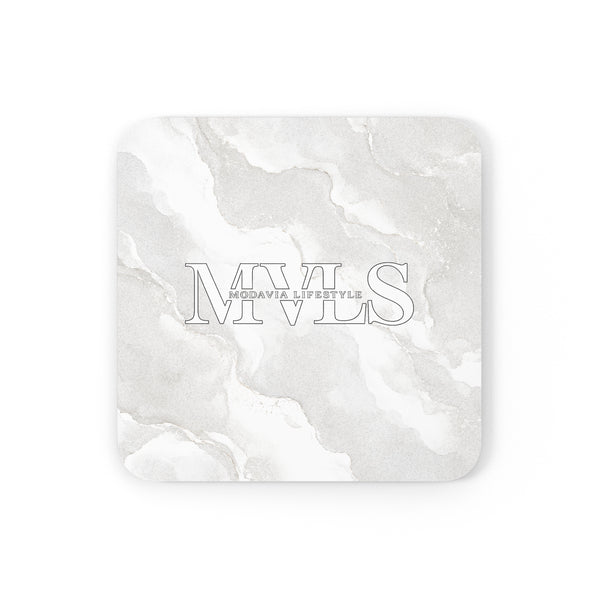 Posavasos de Corcho Blanco Mormoleado, 1pc