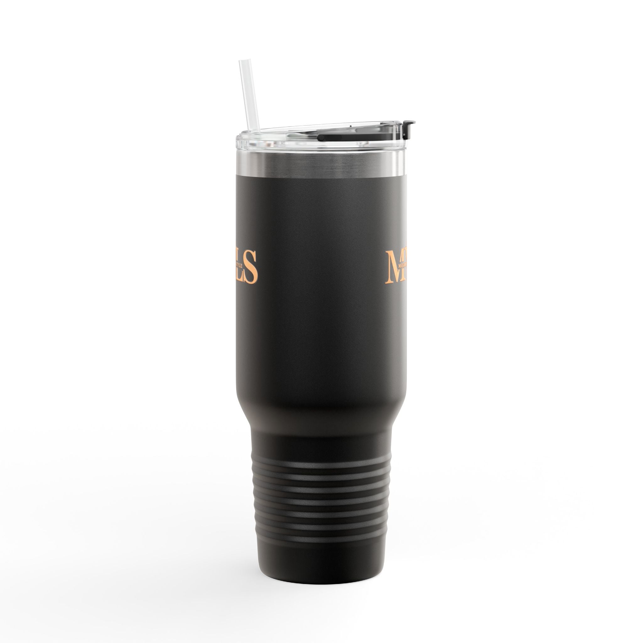 Orange and black Thermal Travel Vessel