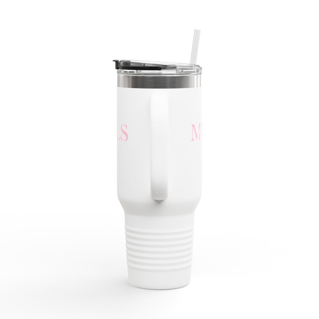 Pink and white Thermal Travel Vessel