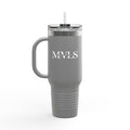 White and grey Thermal Travel Vessel