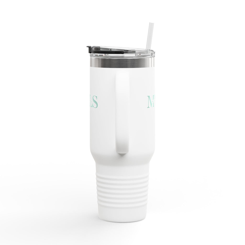 Teal and white Thermal Travel Vessel