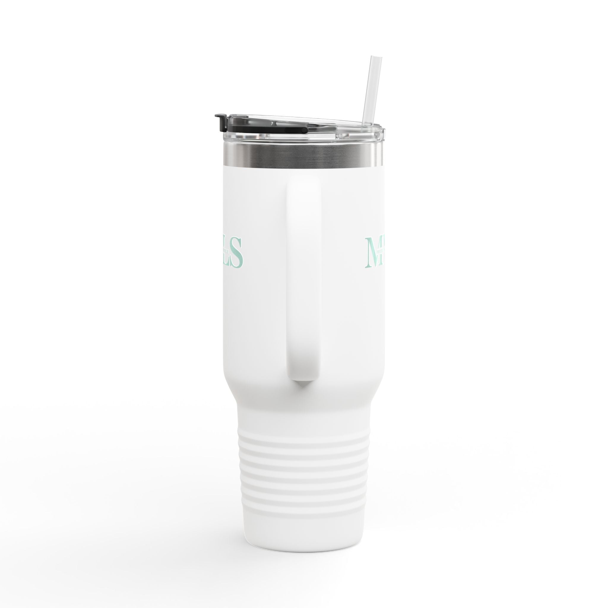 Teal and white Thermal Travel Vessel