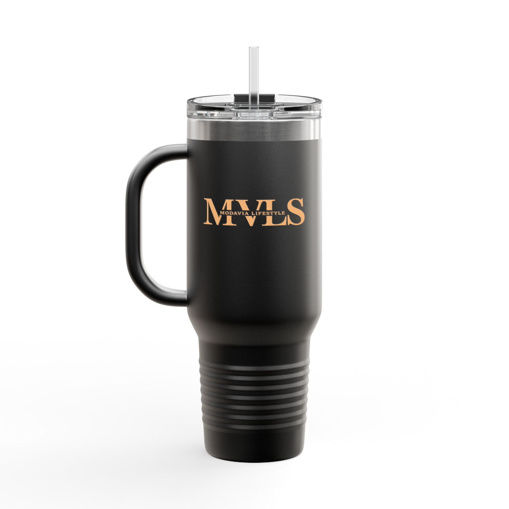 Orange and black Thermal Travel Vessel
