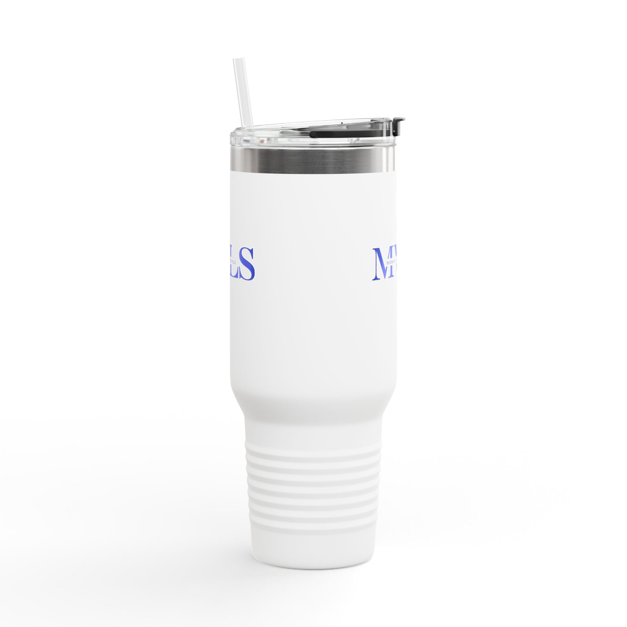 Blue and white Thermal Travel Vessel
