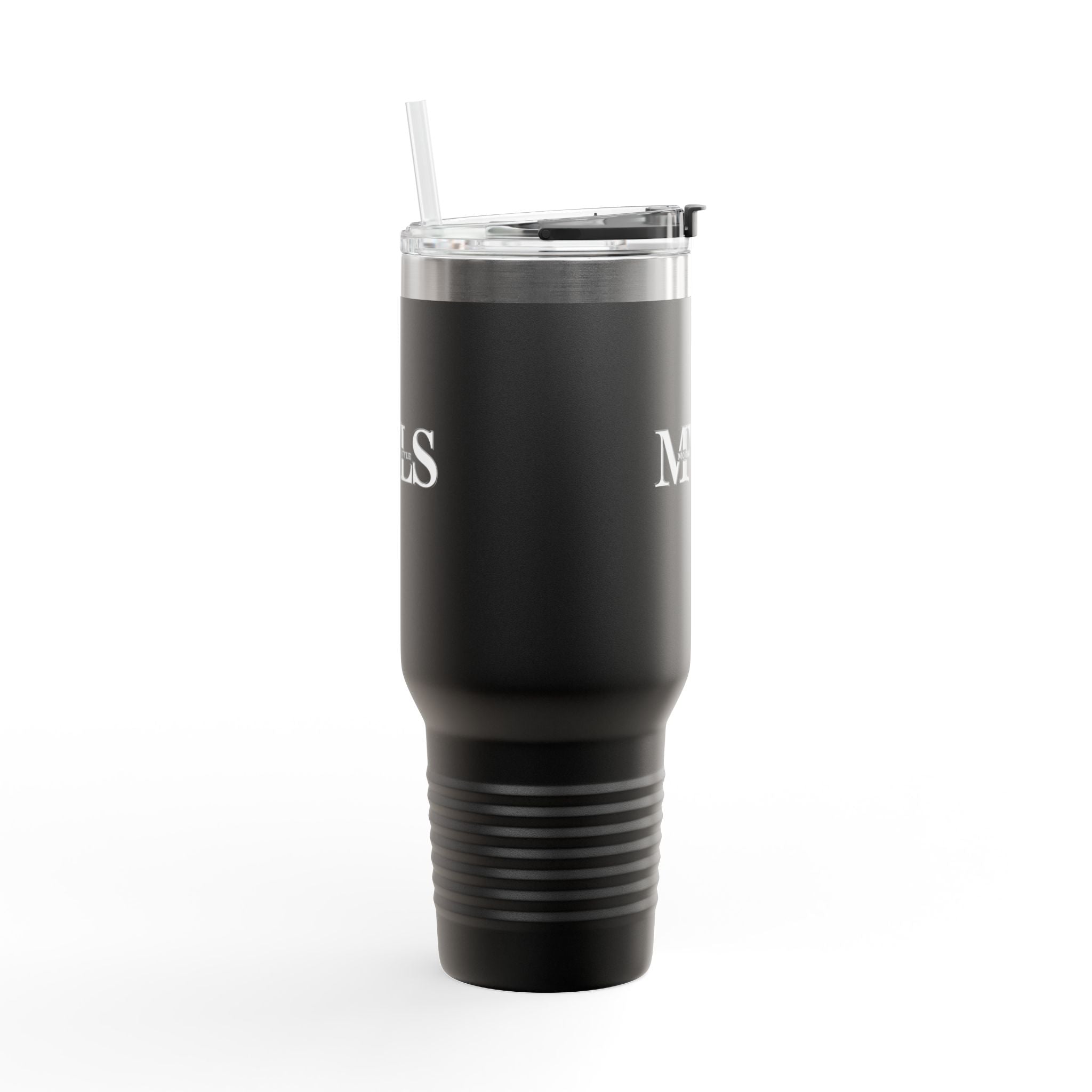 White and black Thermal Travel Vessel