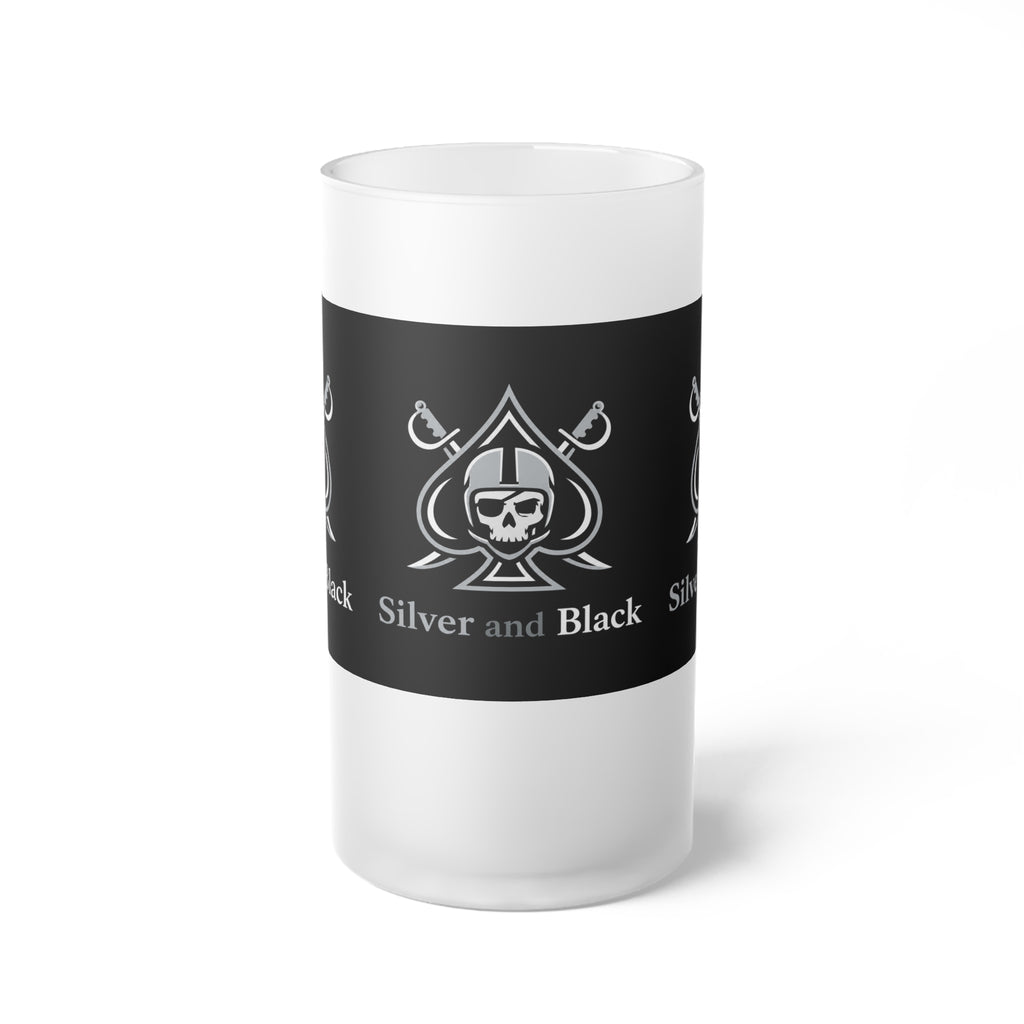 Silver and Black Beer Mug