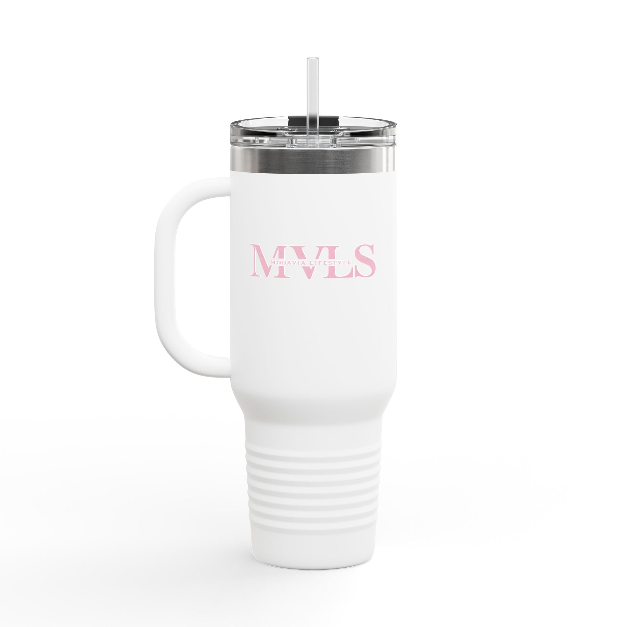 Pink and white Thermal Travel Vessel