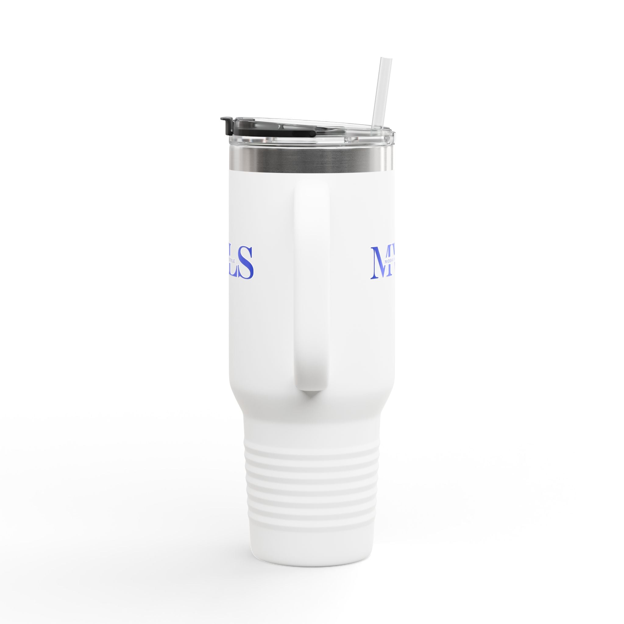 Blue and white Thermal Travel Vessel