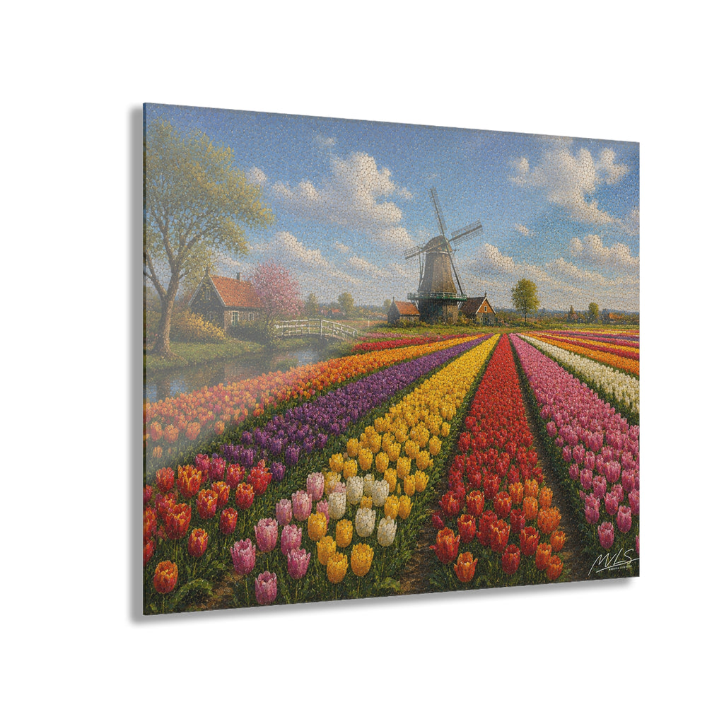 Tulip Field Mosaic Style