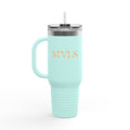 Orange and teal Thermal Travel Vessel