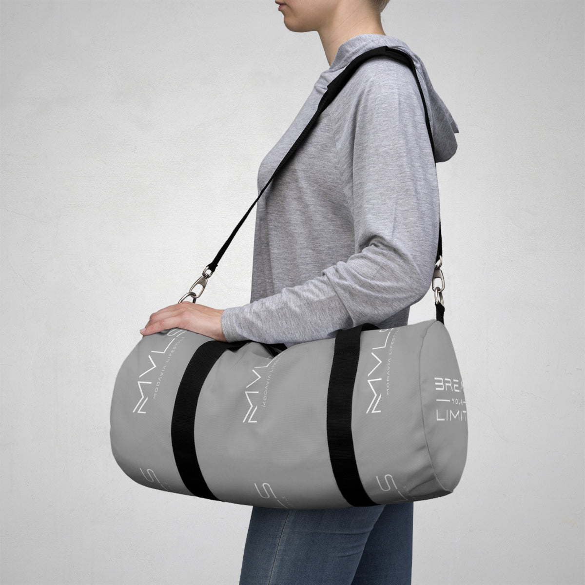 Gray Gym Duffel Bag