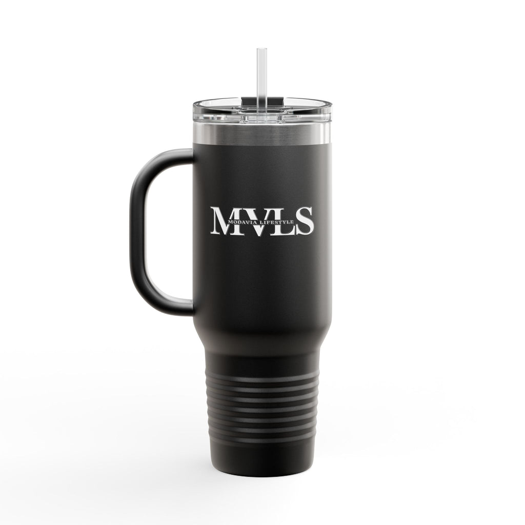 White and black Thermal Travel Vessel